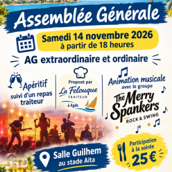 Réservez votre soirée du 14 novembre